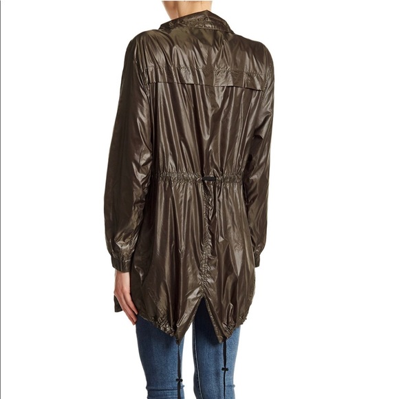 BlankNYC Denim Matte Funnel Neck Windbreaker NWT - Picture 2 of 7